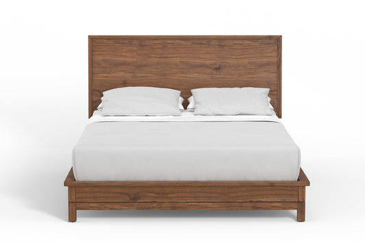 Nova Queen Platform Bed - Honey Maple