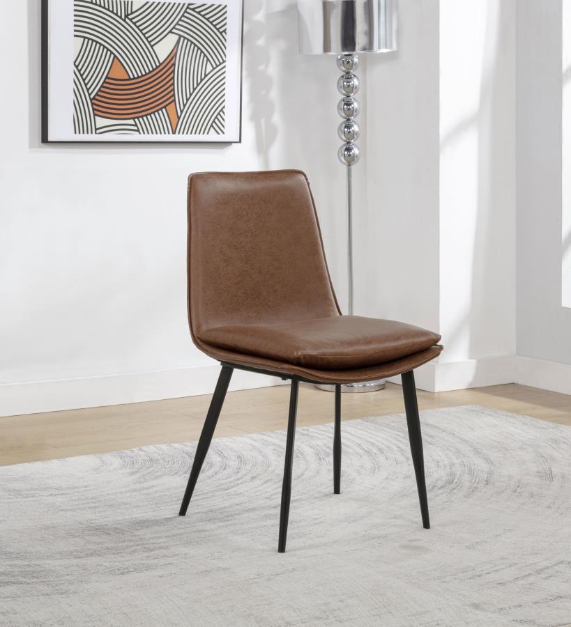 Ortega Upholstered Dining Chair - Coffee Brown