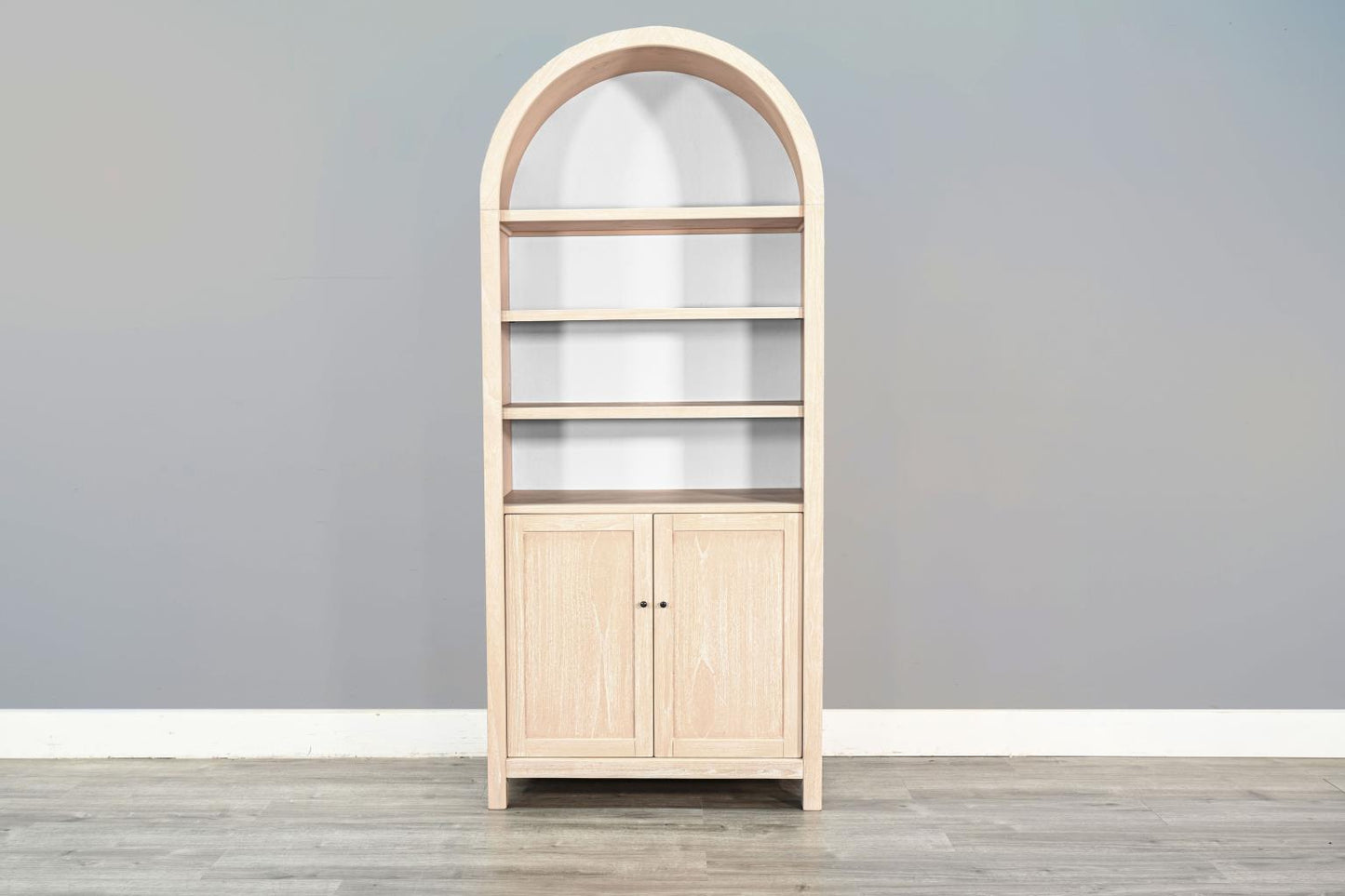 Sunny Designs Arched Top Cabinet w/Doors - Natural