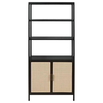 Amherst Accent Cabinet w/Rattan Doors - Black