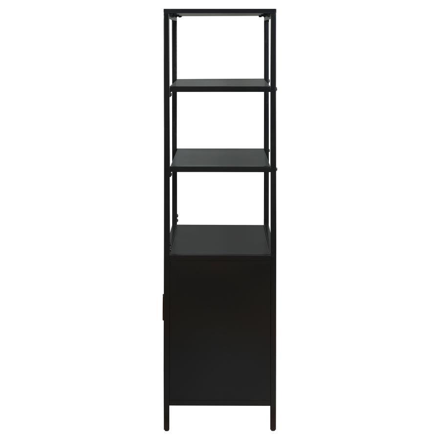 Amherst Accent Cabinet w/Rattan Doors - Black