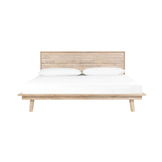Gia Collection Platform Bed - Light Driftwood