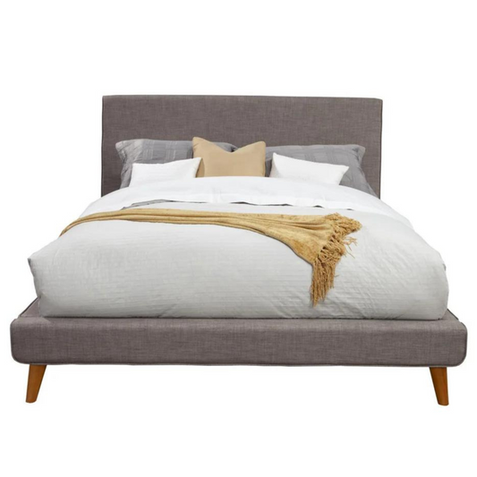 Britney Upholstered Platform Bed - Dark Gray