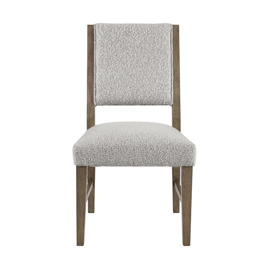 Conner Oak Dining Side Chair - Oak/Light Grey Boucle
